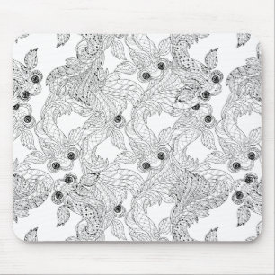 China Fish Doodle Mouse Mat