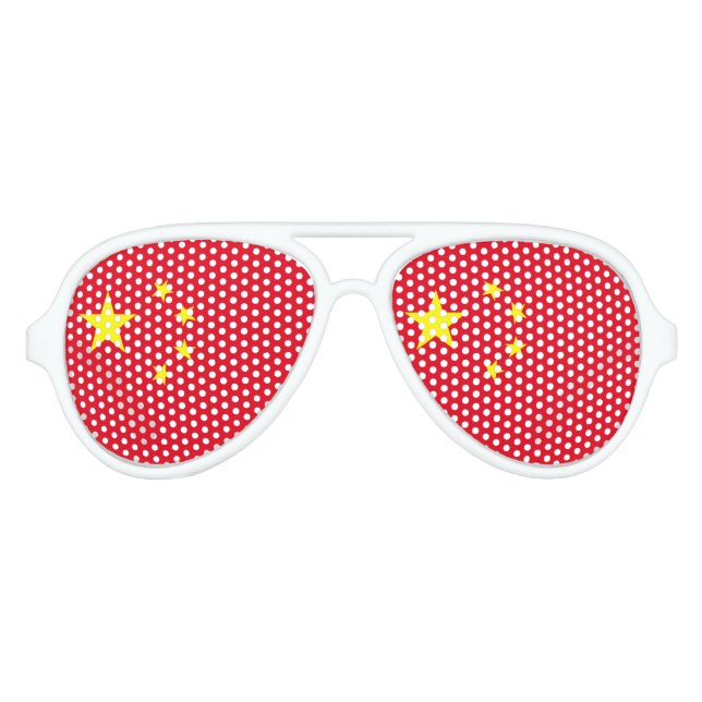 China Flag Aviator Sunglasses (Front)