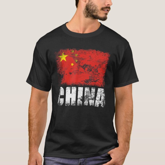 China Flag Chinese Flag Red Tee (Front)