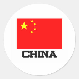 China Flag Classic Round Sticker