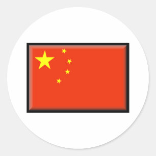 China Flag Classic Round Sticker
