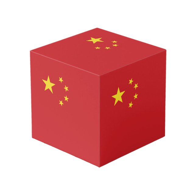 China flag cube (Front Angled)