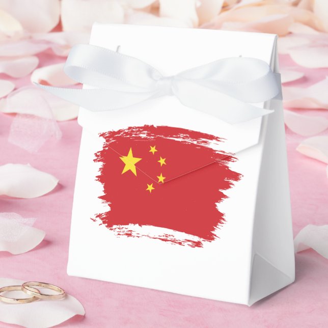 China flag favour box (Wedding)