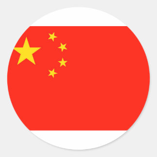 China Flag - High Quality Classic Round Sticker