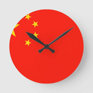 China Flag - High Quality Round Clock