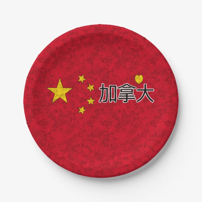 China flag paper plate (Front)