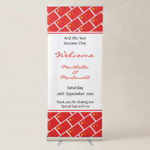 CHINA FLAG Personalised Wedding 婚礼 Celebration Retractable Banner