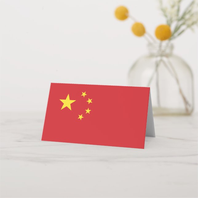 China flag place card (Front)