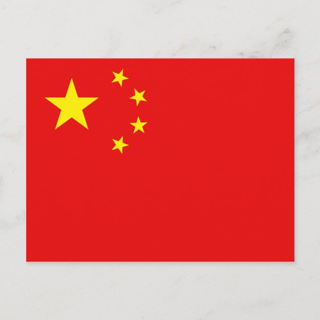 China Flag Postcard (Front)