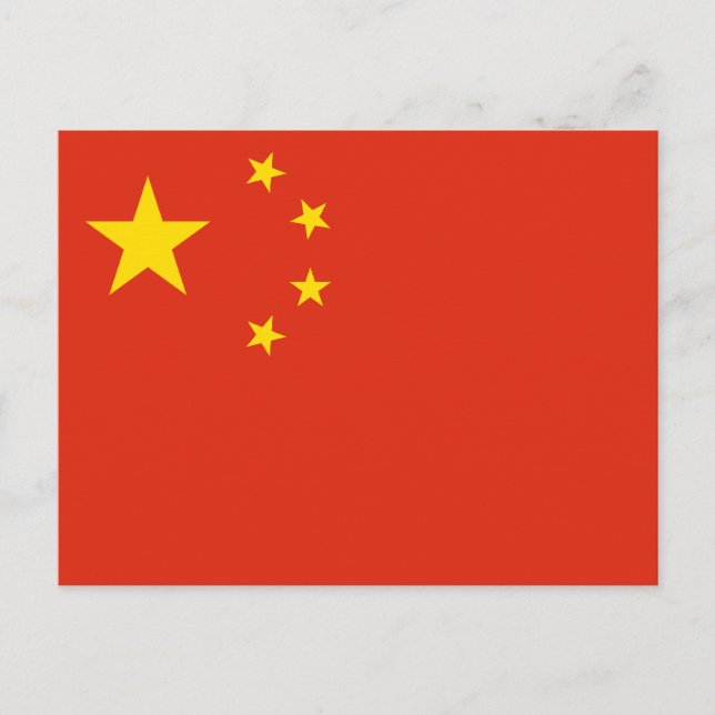 China Flag Postcard (Front)