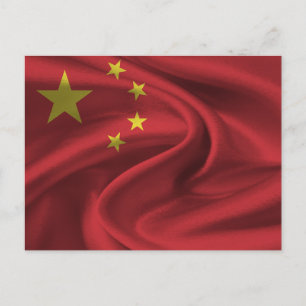 China Flag Postcard