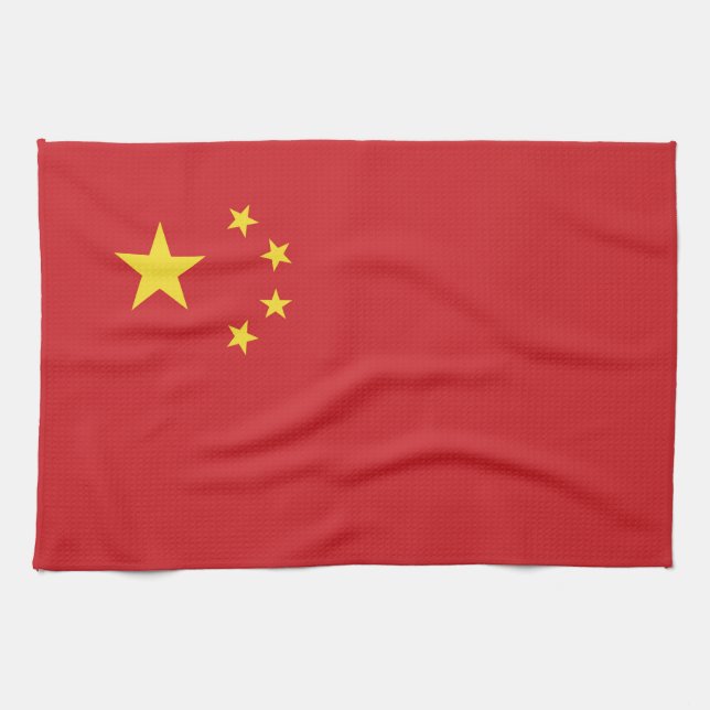 China flag tea towel (Horizontal)