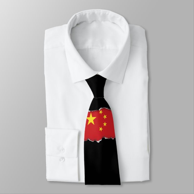 China Flag Tie (Tied)