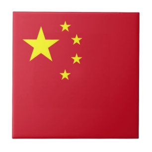 China flag tile