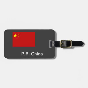 China flag, with name, address... luggage tag