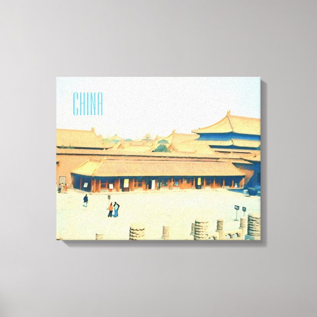 China Forbidden City vintage travel Canvas Print (Front)