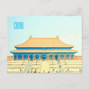 China Forbidden City vintage travel Postcard
