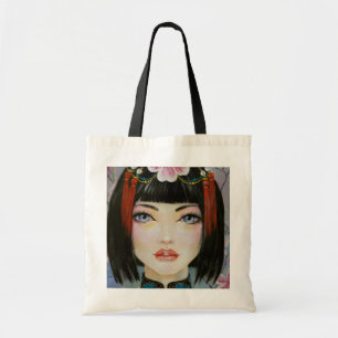 China Girl Lowbrow Art Painting Tote Bag
