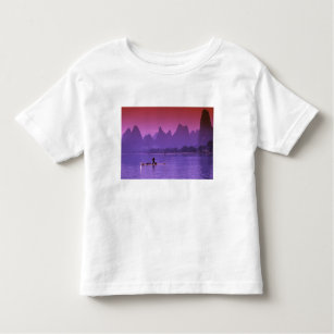 China, Guanxi. Li river single cormorant Toddler T-Shirt