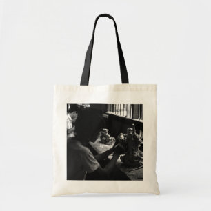 China Guilin stone sculpture workshop 1970 Tote Bag