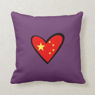 China heart Flag Cushion