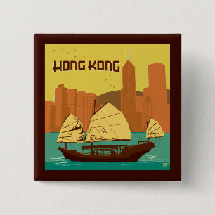 China Hong Kong 15 Cm Square Badge