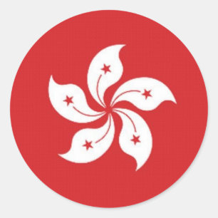 China Hong Kong Flag Classic Round Sticker