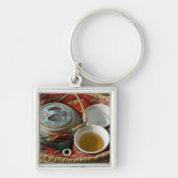 China, Hong Kong. Traditional Chinese teapot & 3