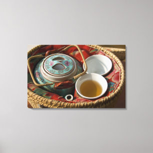China, Hong Kong. Traditional Chinese teapot & Canvas Print