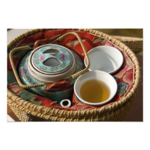 China, Hong Kong. Traditional Chinese teapot & Photo Print