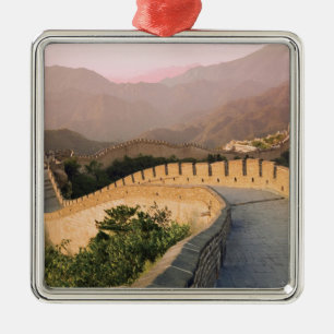 China, Huairou County, Sunset over the Metal Tree Decoration