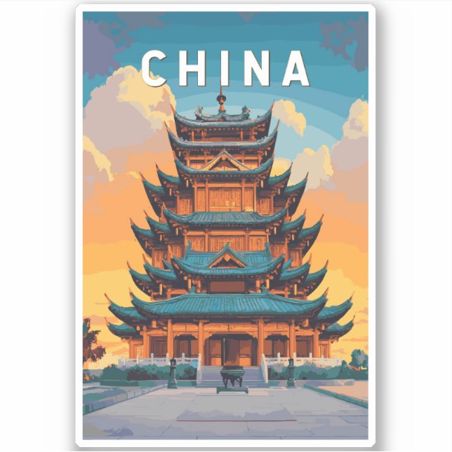 China Illustration Travel Art Vintage (Front)