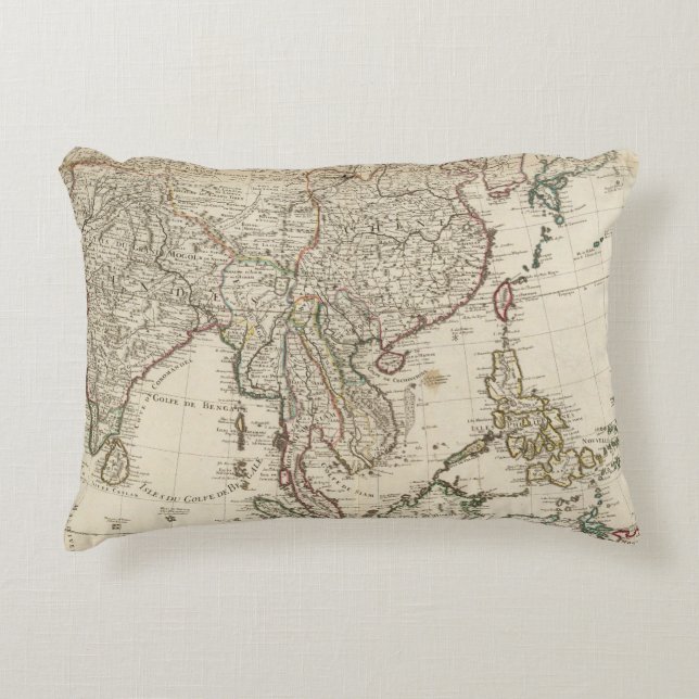 China, India, Asia Decorative Cushion (Front)