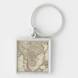 China, India, Asia Key Ring