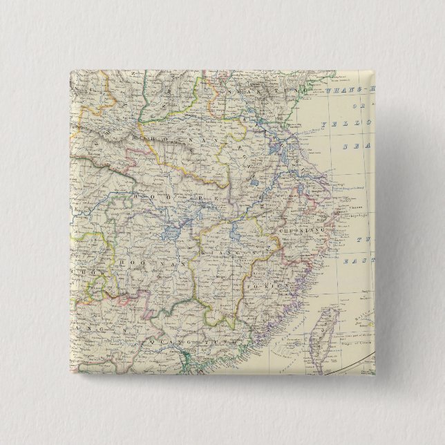 China, Japan 15 Cm Square Badge (Front)