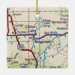 China Lake CA Ceramic Ornament