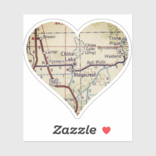 China Lake Vintage Map