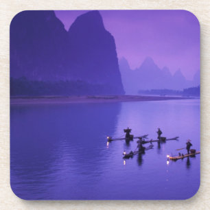 China, Li River. Cormorant fishermen. Coaster