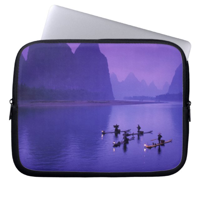 China, Li River. Cormorant fishermen. Laptop Sleeve (Front)