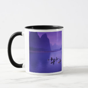 China, Li River. Cormorant fishermen. Mug