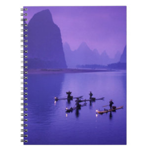 China, Li River. Cormorant fishermen. Notebook
