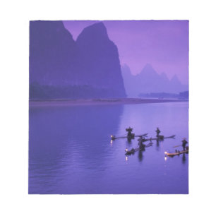 China, Li River. Cormorant fishermen. Notepad