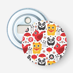 China lucky cat, dragon, and panda bottle opener