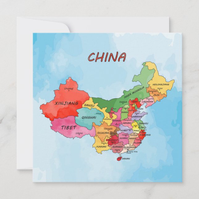 China Map Invitation (Front)