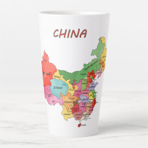 China Map Latte Mug