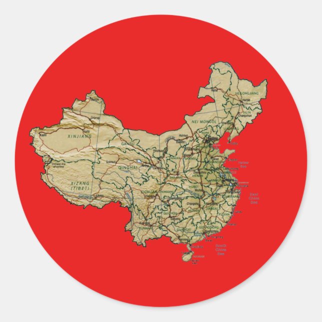 China Map Sticker (Front)