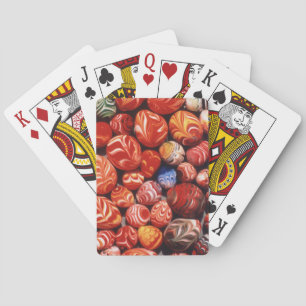 China, Ming Tombs, Painted Glass Souvenirs Playing Cards