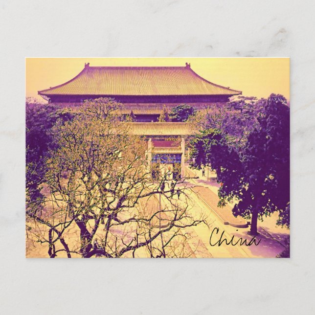 China Ming Tombs vintage travel Postcard (Front)