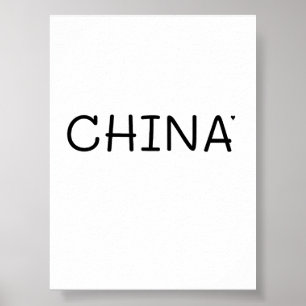 China - minimalistic typography poster