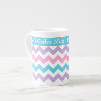 China Mug to Personalize, Multicolor Chevrons
